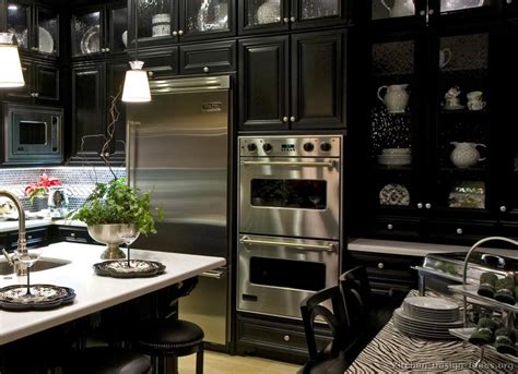 dark cabinets black stainless steel|luxury black kitchen cabinets.